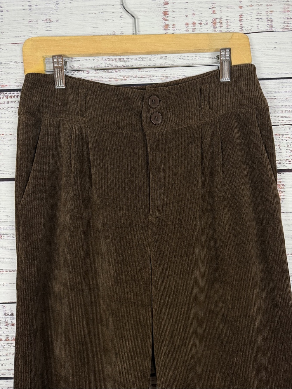 NWOT Cider Brown Corduroy Wide-Leg Pants – Size M - Picture 4 of 7